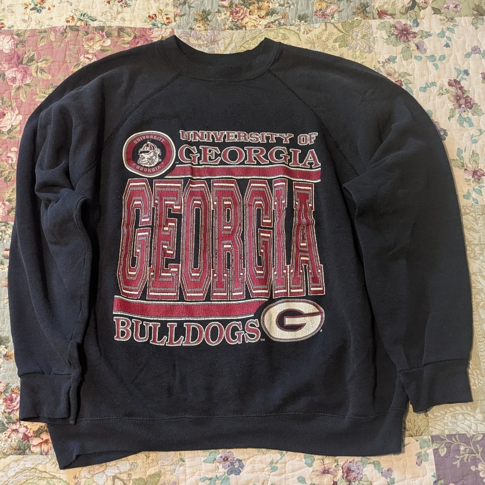 Vintage Black University of Georgia Bulldogs Sweatshirt